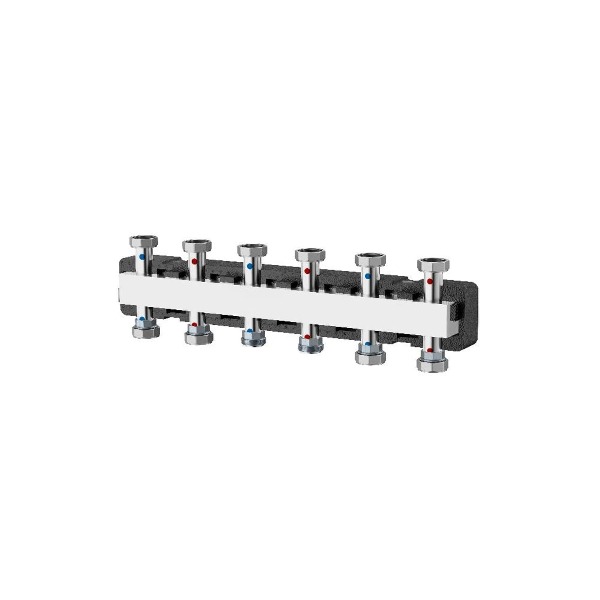 Распределительный коллектор Varmega V-Flow до 5-ти контуров, нержавеющая сталь