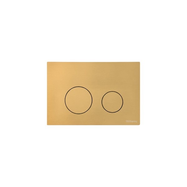 Металлическая панель смыва для унитаза TECEspring S, нержавеющая сталь, сатин, gold PVD, покрытие против отпечатков пальцев