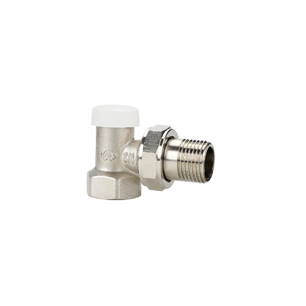 Запорный радиаторный клапан (вентиль) ручной регулировки Varmega, 1/2", угловой